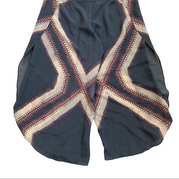 Anthro Elevenses Tamsin Silk Crop Faux Wrap Pants - Picture 8 of 9